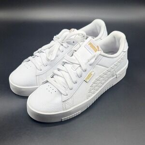 Puma Jada Renew Womens Sneakers White Gold Platform Low Top Shoes 391738-01 8.5